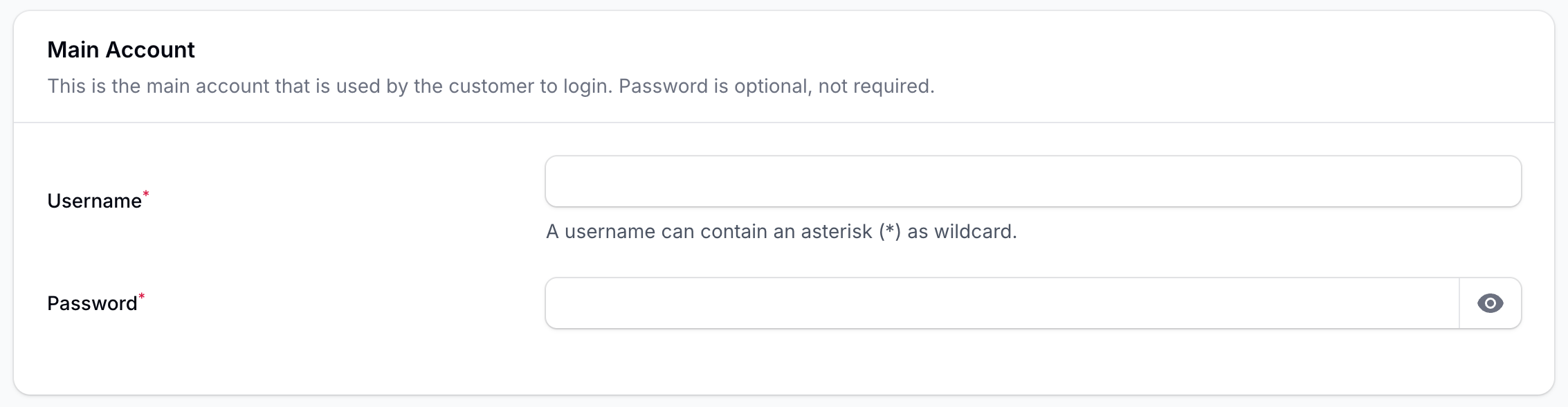 Account voor de koppeling