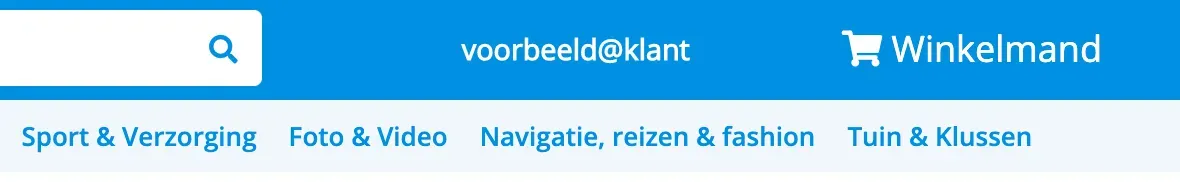 Een gebruiker is automatisch ingelogd na het selecteren van de leverancier.